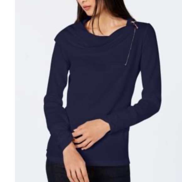 navy blue thermal top